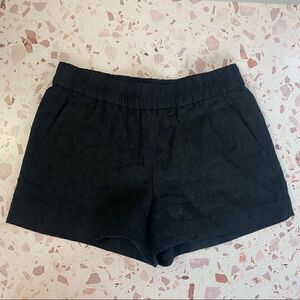 J. CREW Black Jacquard Boardwalk Pull-on 3" shorts